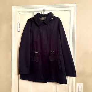 Kate Spade Navy Hooded Lined Jacket